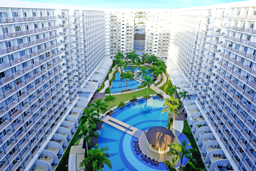 pool inside a condominium complex