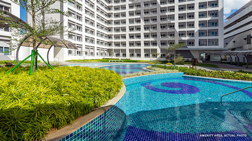 pool in the sunlight in grace residences