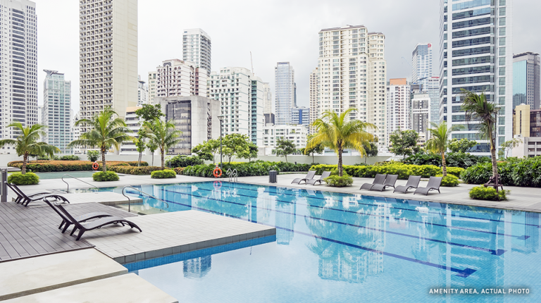 SM Jazz sky pool by the buildings