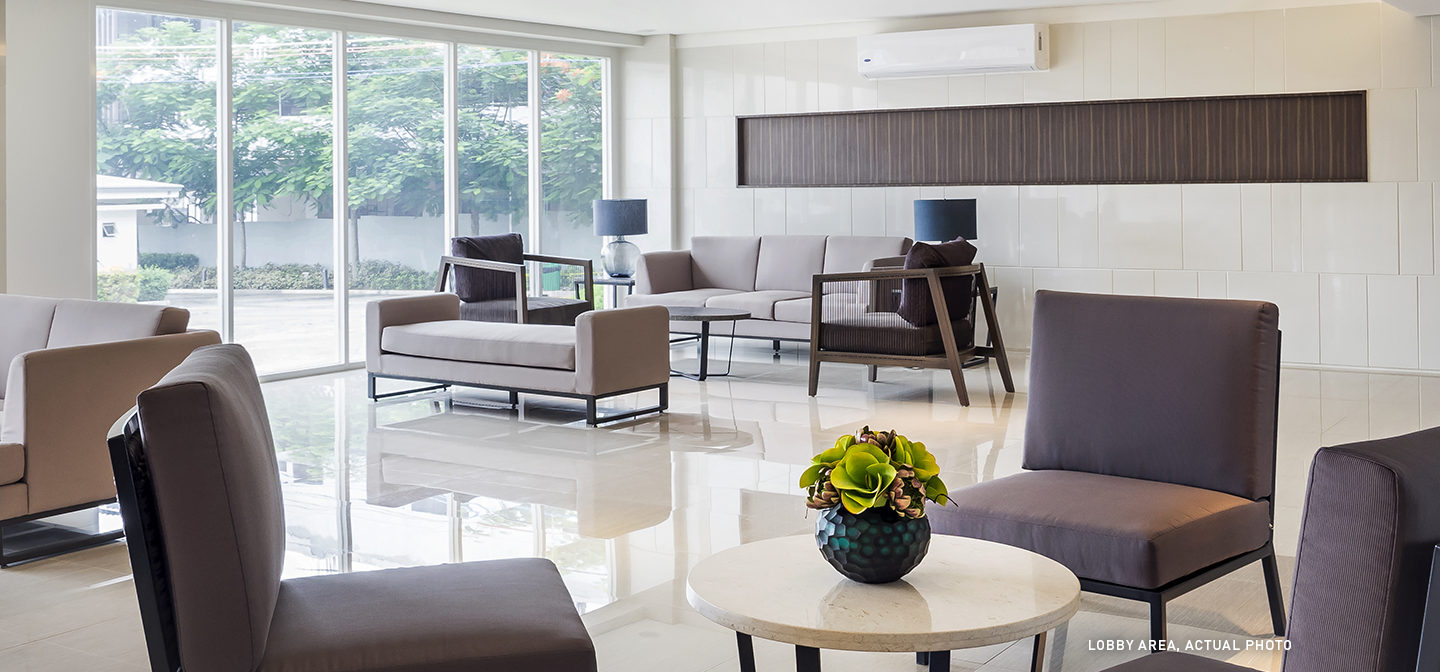 Modern Lobby with blue furnitures