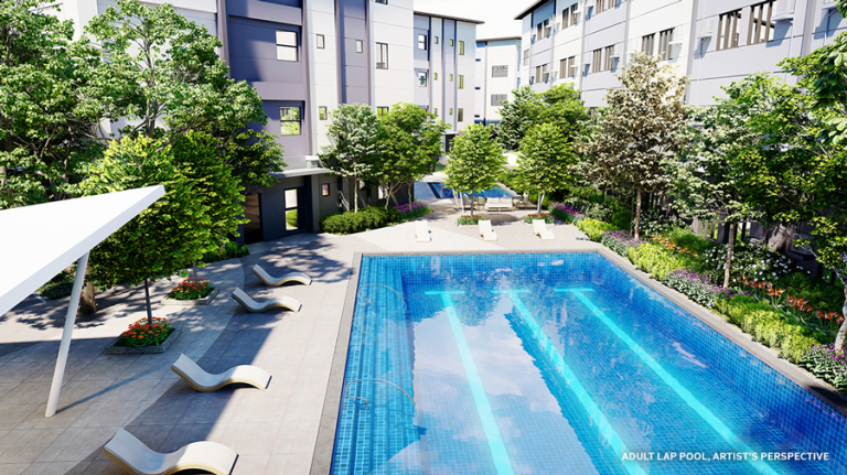 Blue Pool inside SMDC Now Residences in Angeles Pampanga